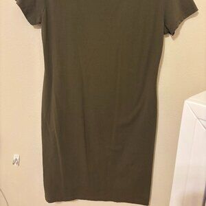 Military Green T-shirt Dress